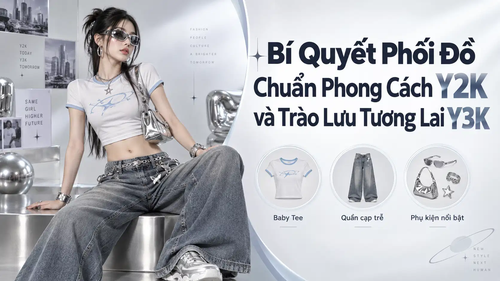 Bí Quyết Phối Đồ Chuẩn Phong Cách Y2K và Trào Lưu Tương Lai Y3K