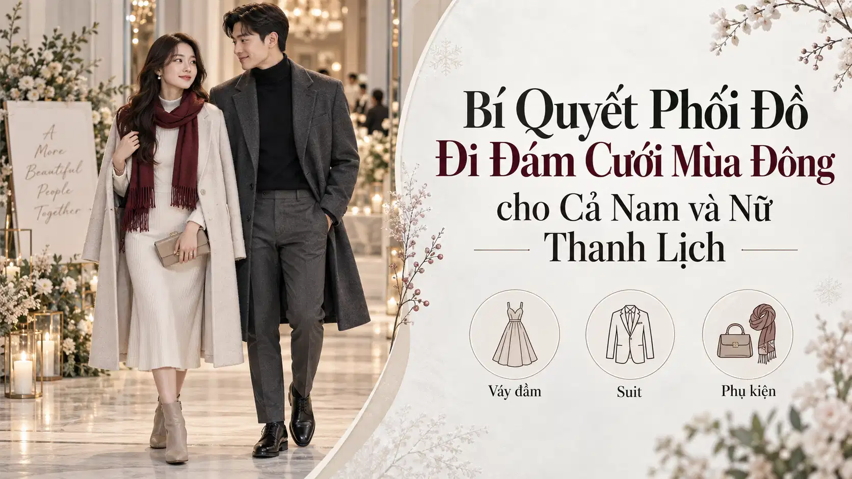 Bí Quyết Phối Đồ Đi Đám Cưới Mùa Đông cho Cả Nam và Nữ Thanh Lịch
