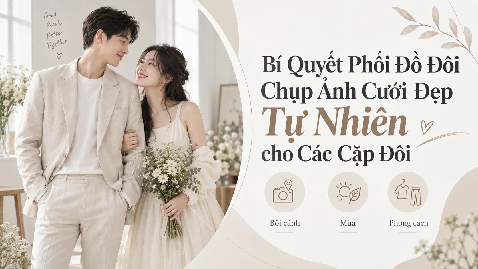 Bí Quyết Phối Đồ Đôi Chụp Ảnh Cưới Đẹp Tự Nhiên cho Các Cặp Đôi