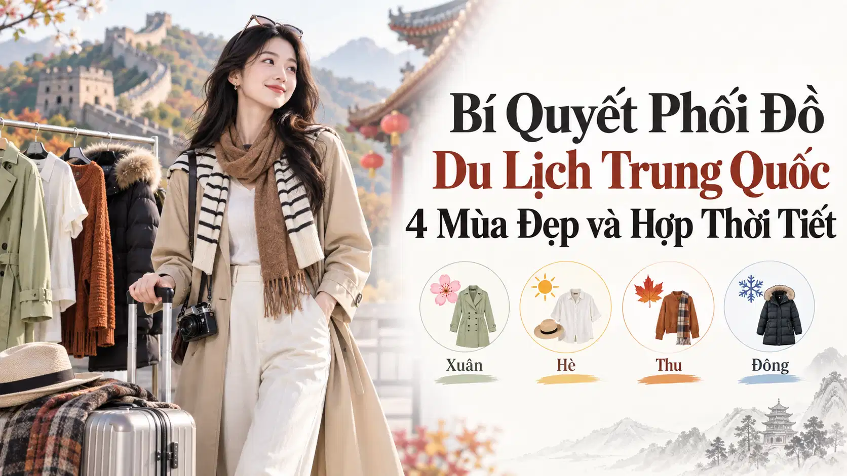 Bí Quyết Phối Đồ Du Lịch Trung Quốc 4 Mùa Đẹp và Hợp Thời Tiết