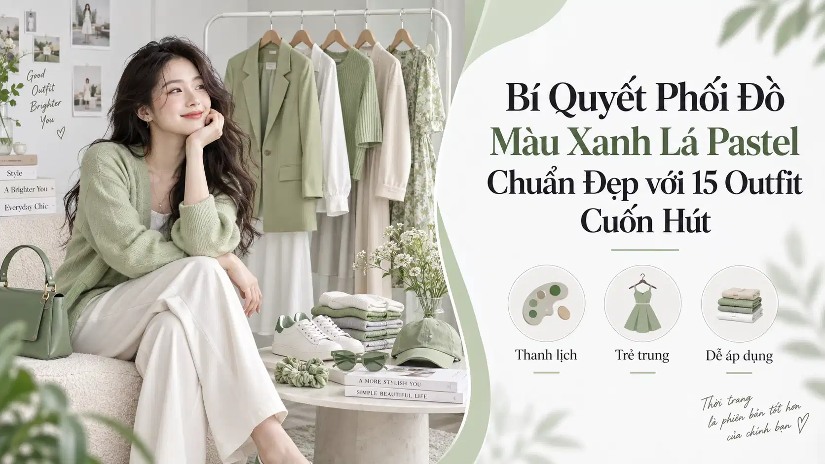 Bí Quyết Phối Đồ Màu Xanh Lá Pastel Chuẩn Đẹp với 15 Outfit Cuốn Hút
