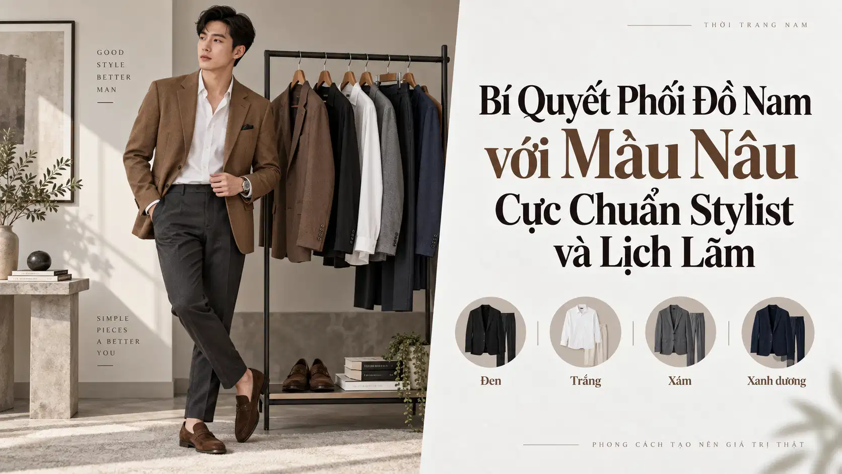 Bí Quyết Phối Đồ Nam với Màu Nâu Cực Chuẩn Stylist và Lịch Lãm
