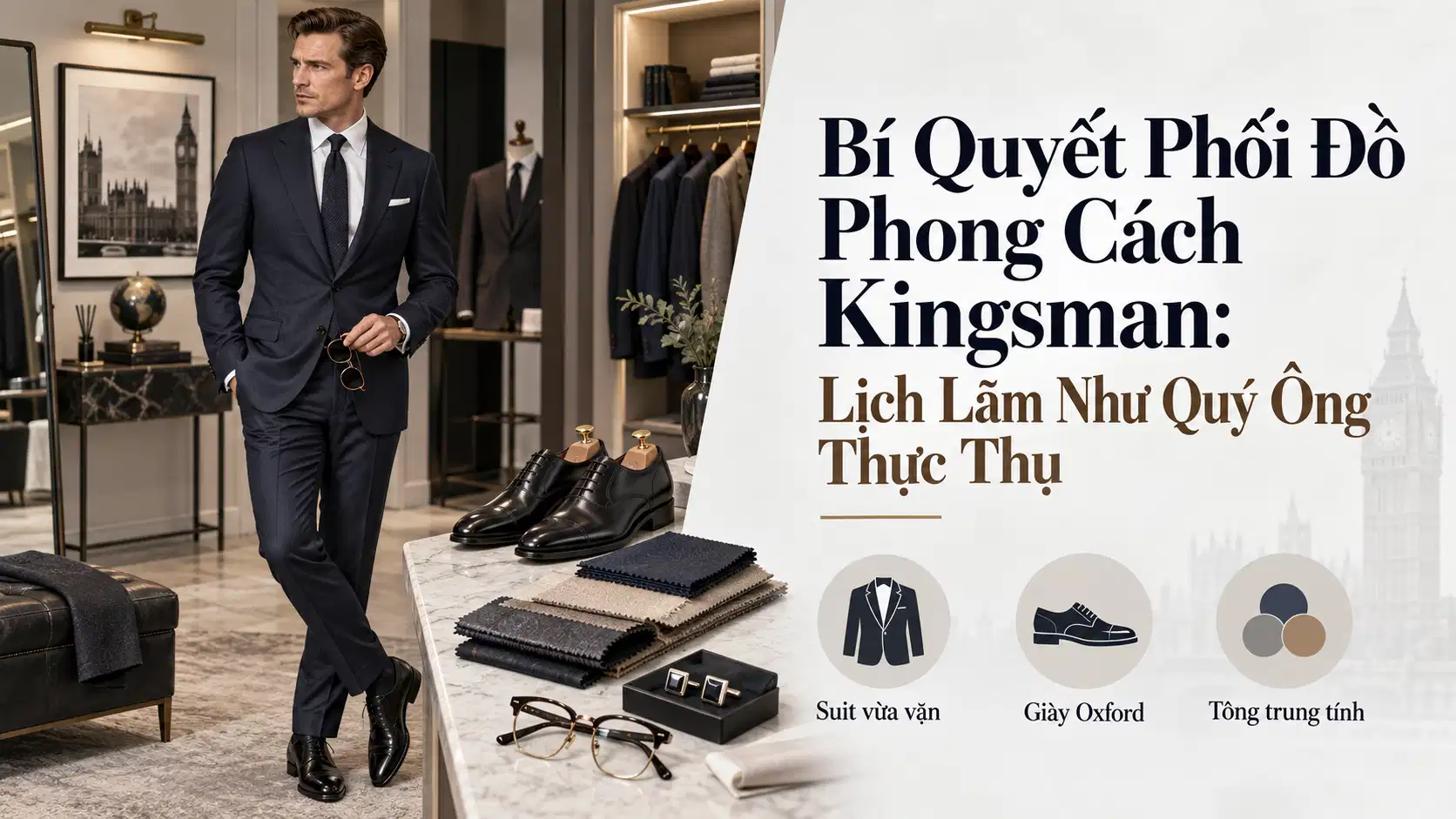 Bí Quyết Phối Đồ Phong Cách Kingsman: Lịch Lãm Như Quý Ông Thực Thụ