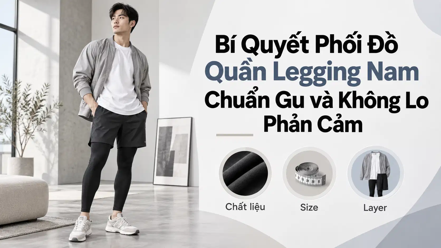 Bí Quyết Phối Đồ Quần Legging Nam Chuẩn Gu và Không Lo Phản Cảm
