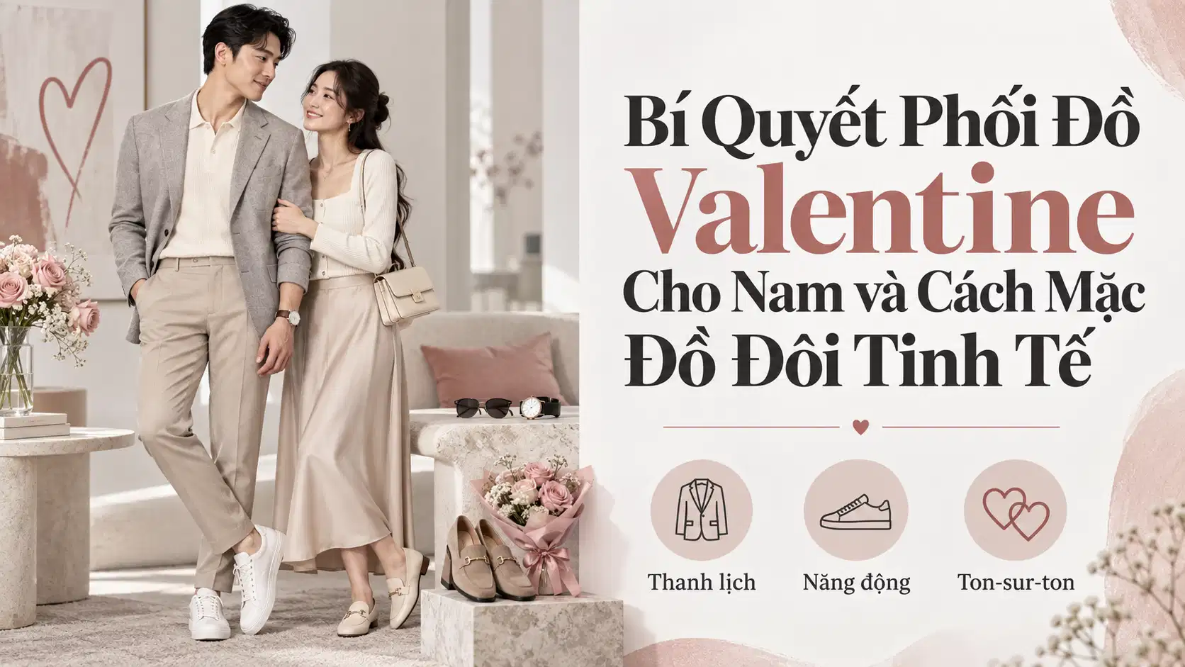 Bí Quyết Phối Đồ Valentine Cho Nam và Cách Mặc Đồ Đôi Tinh Tế