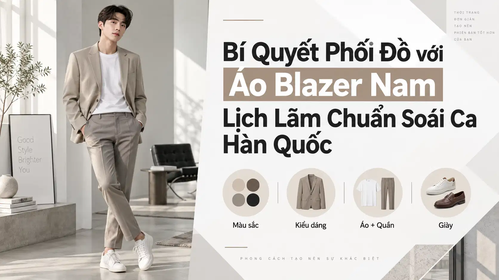Bí Quyết Phối Đồ với Áo Blazer Nam Lịch Lãm Chuẩn Soái Ca Hàn Quốc
