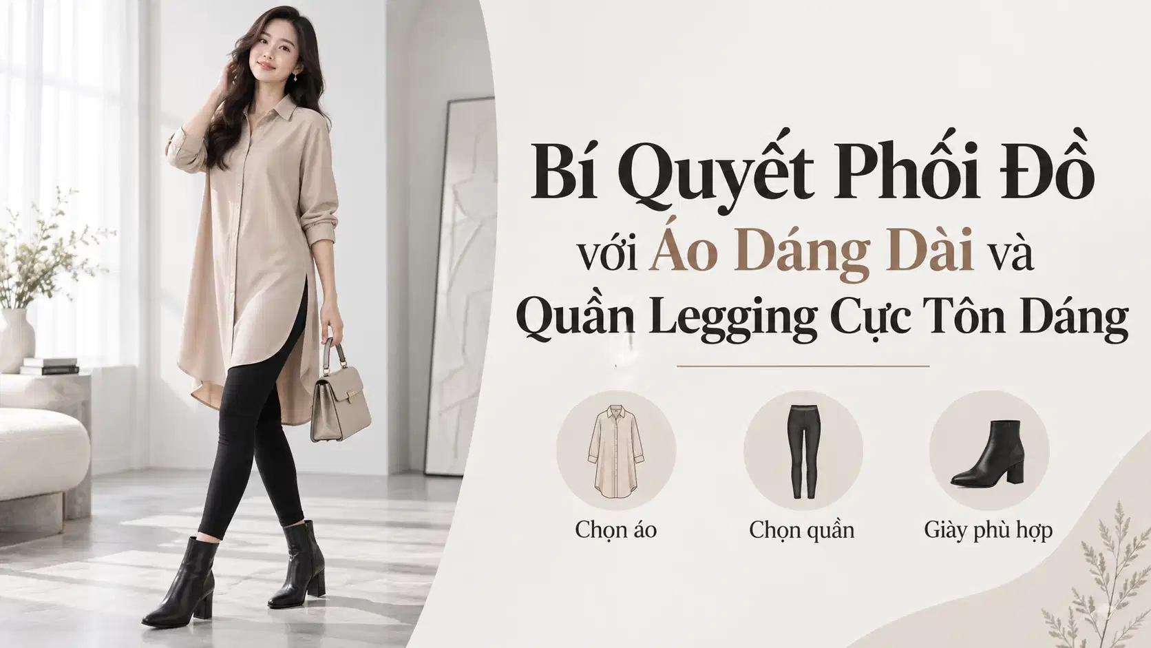 Bí Quyết Phối Đồ với Áo Dáng Dài và Quần Legging Cực Tôn Dáng
