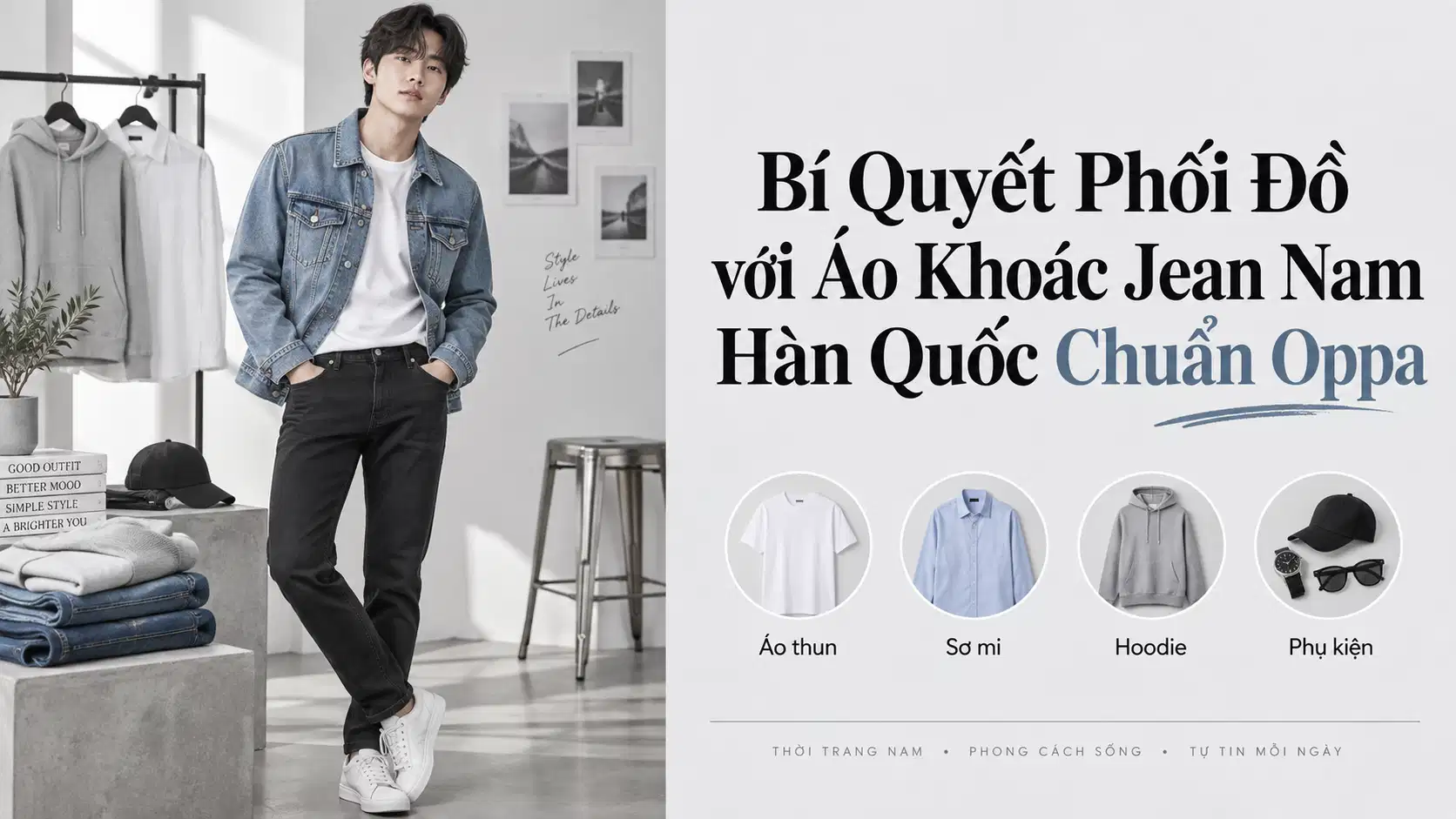 Bí Quyết Phối Đồ với Áo Khoác Jean Nam Hàn Quốc Chuẩn Oppa