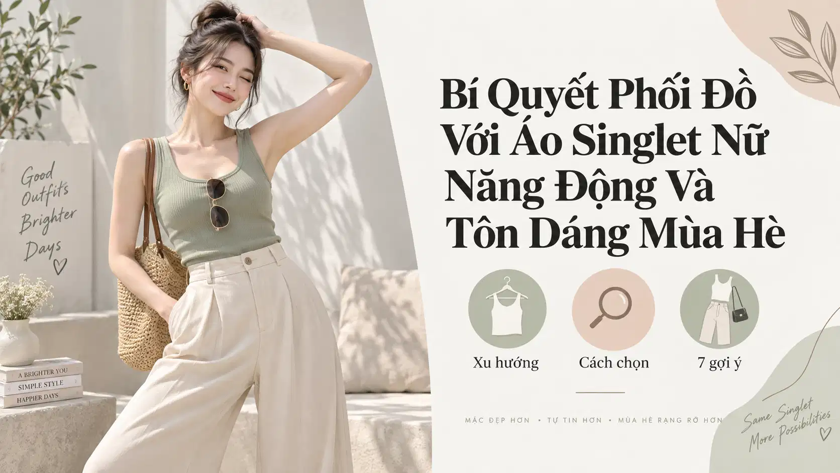 Bí Quyết Phối Đồ Với Áo Singlet Nữ Năng Động Và Tôn Dáng Mùa Hè