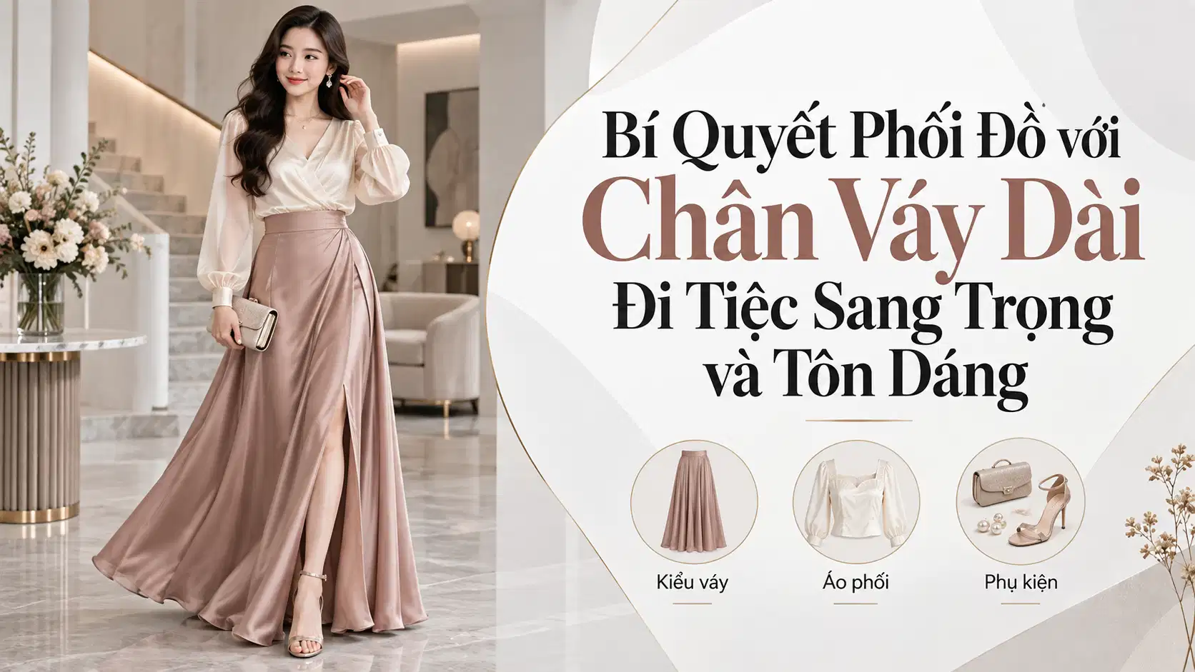 Bí Quyết Phối Đồ với Chân Váy Dài Đi Tiệc Sang Trọng và Tôn Dáng