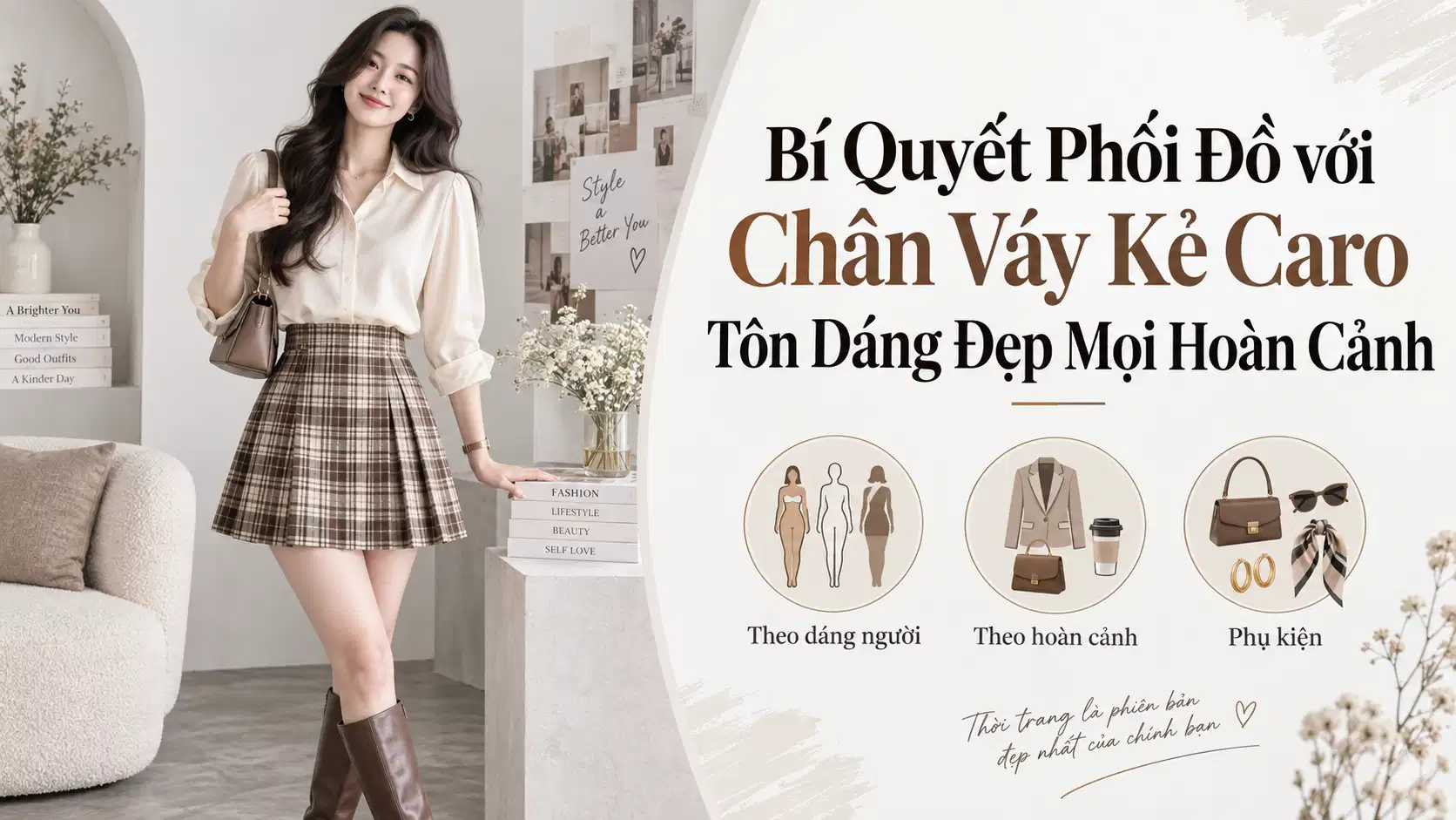 Bí Quyết Phối Đồ với Chân Váy Kẻ Caro Tôn Dáng Đẹp Mọi Hoàn Cảnh