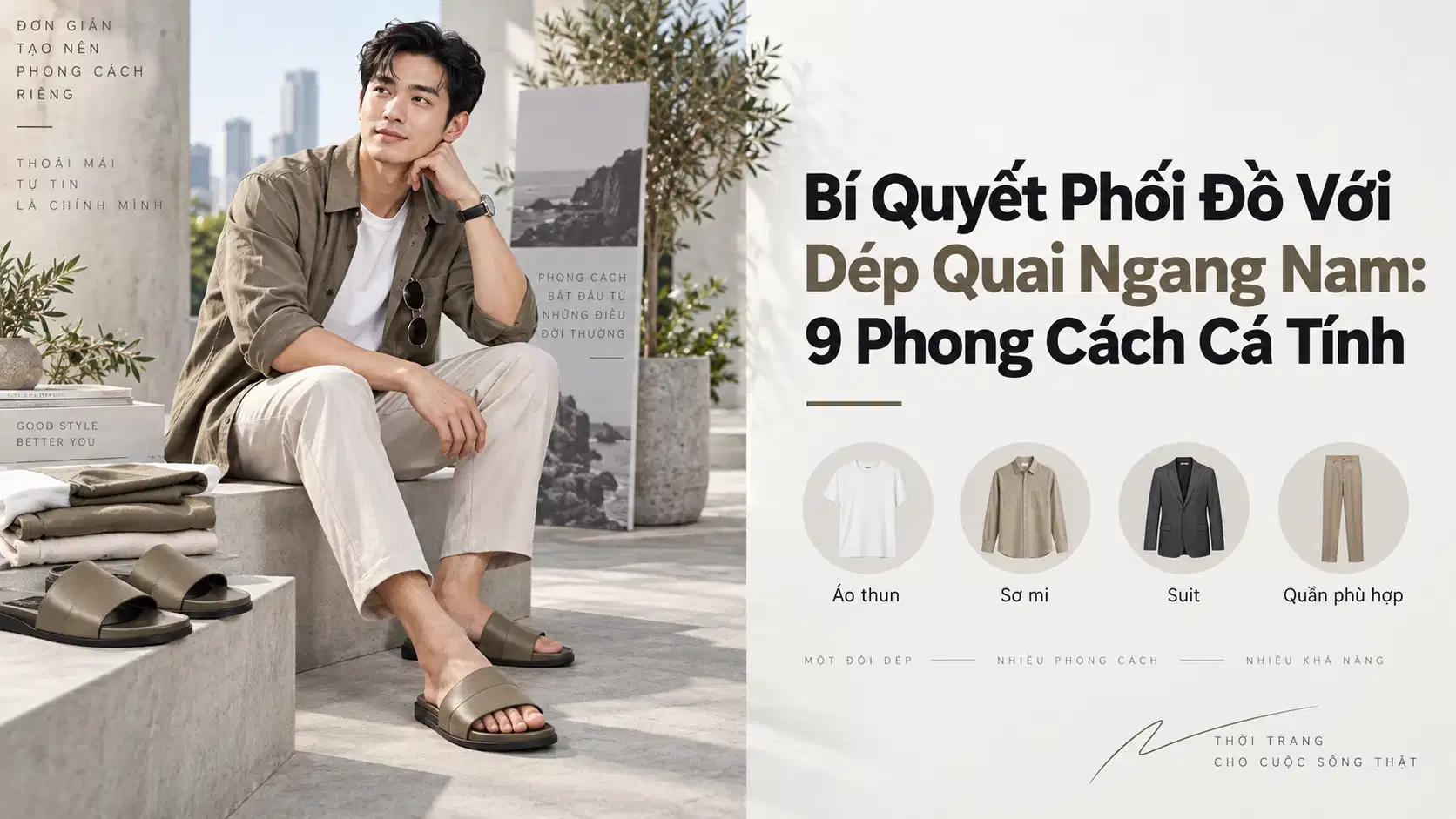 Bí Quyết Phối Đồ Với Dép Quai Ngang Nam: 9 Phong Cách Cá Tính