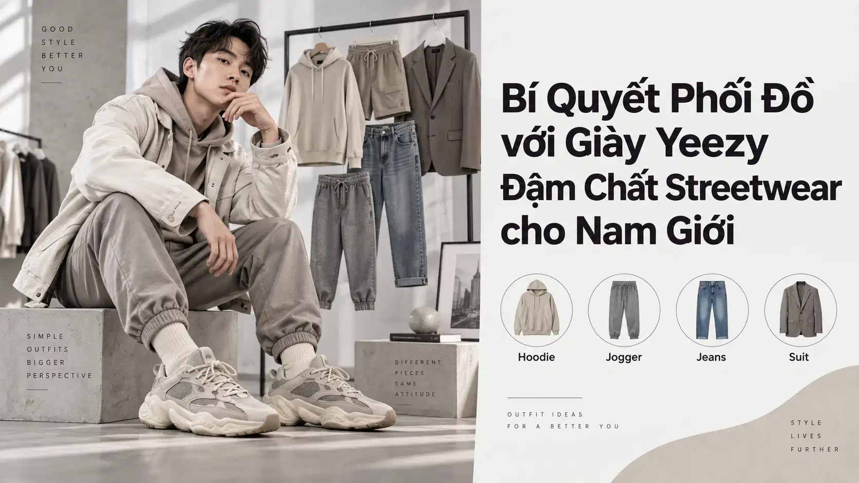 Bí Quyết Phối Đồ với Giày Yeezy Đậm Chất Streetwear cho Nam Giới
