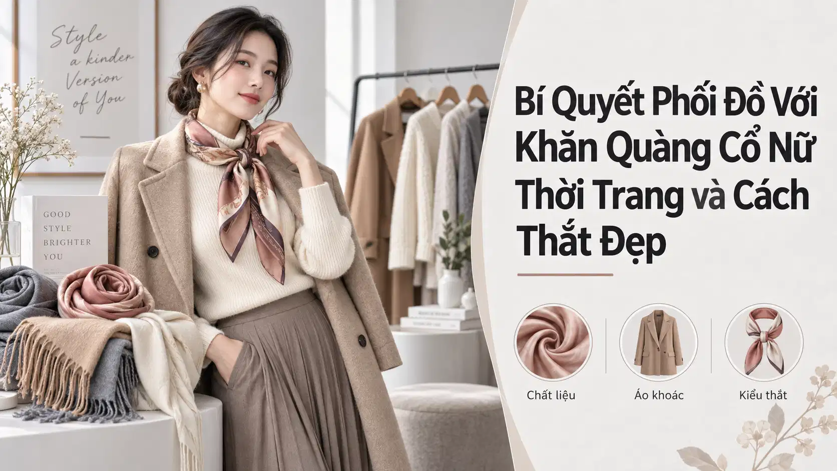 Bí Quyết Phối Đồ Với Khăn Quàng Cổ Nữ Thời Trang và Cách Thắt Đẹp