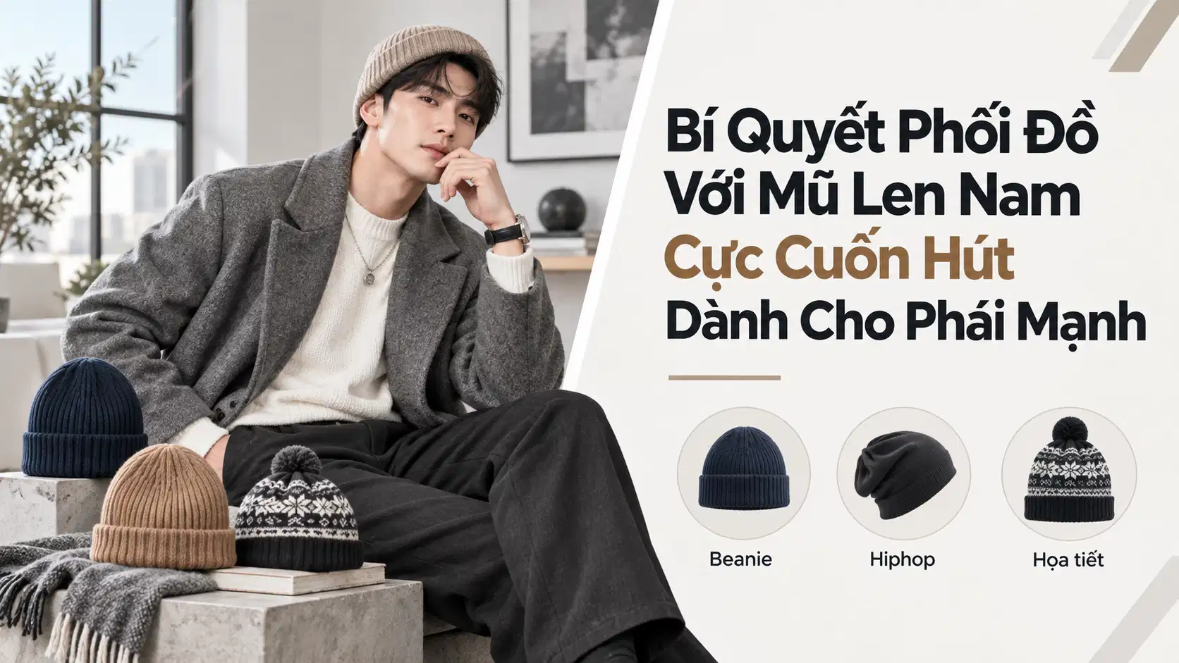 Bí Quyết Phối Đồ Với Mũ Len Nam Cực Cuốn Hút Dành Cho Phái Mạnh