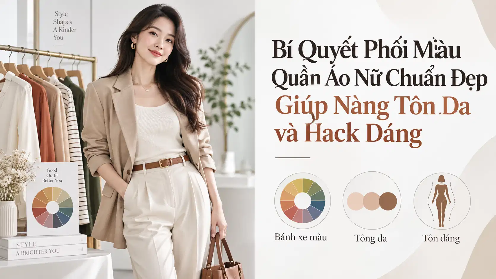 Bí Quyết Phối Màu Quần Áo Nữ Chuẩn Đẹp Giúp Nàng Tôn Da và Hack Dáng