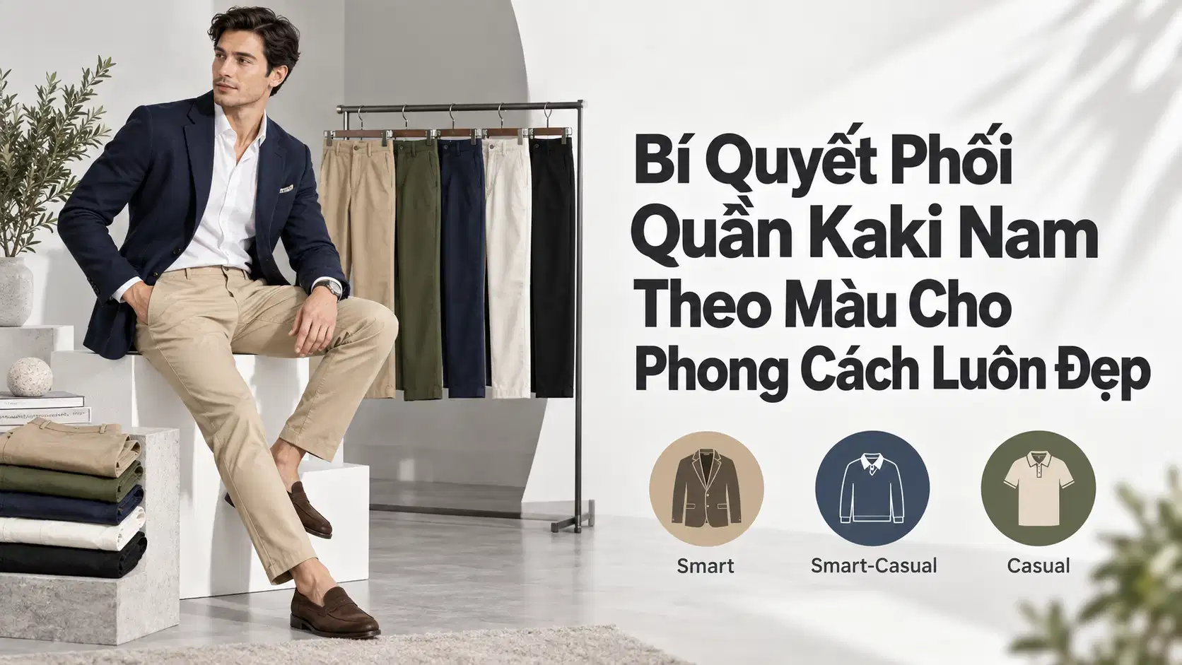 Bí Quyết Phối Quần Kaki Nam Theo Màu Cho Phong Cách Luôn Đẹp
