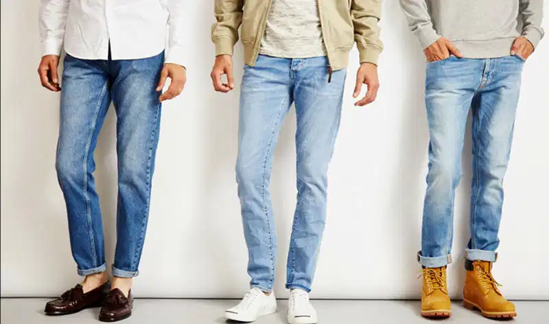 Các kiểu ống quần jeans nam Phân loại các kiểu cắt ống quần jean nam