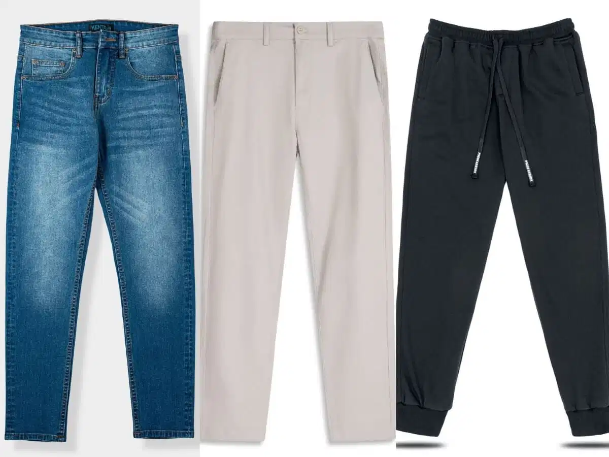 Các dáng quần jeans, chinos và âu dành cho nam mùa thu đông