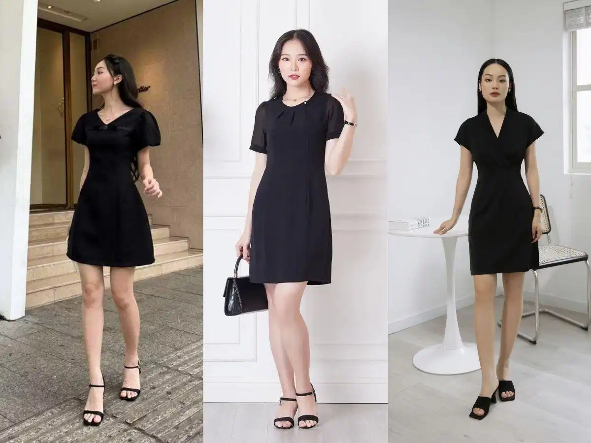 Các kiểu váy đen cho thân trên đầy đặn hơn thân dưới Các kiểu váy đen cho thân trên đầy đặn hơn thân dưới
