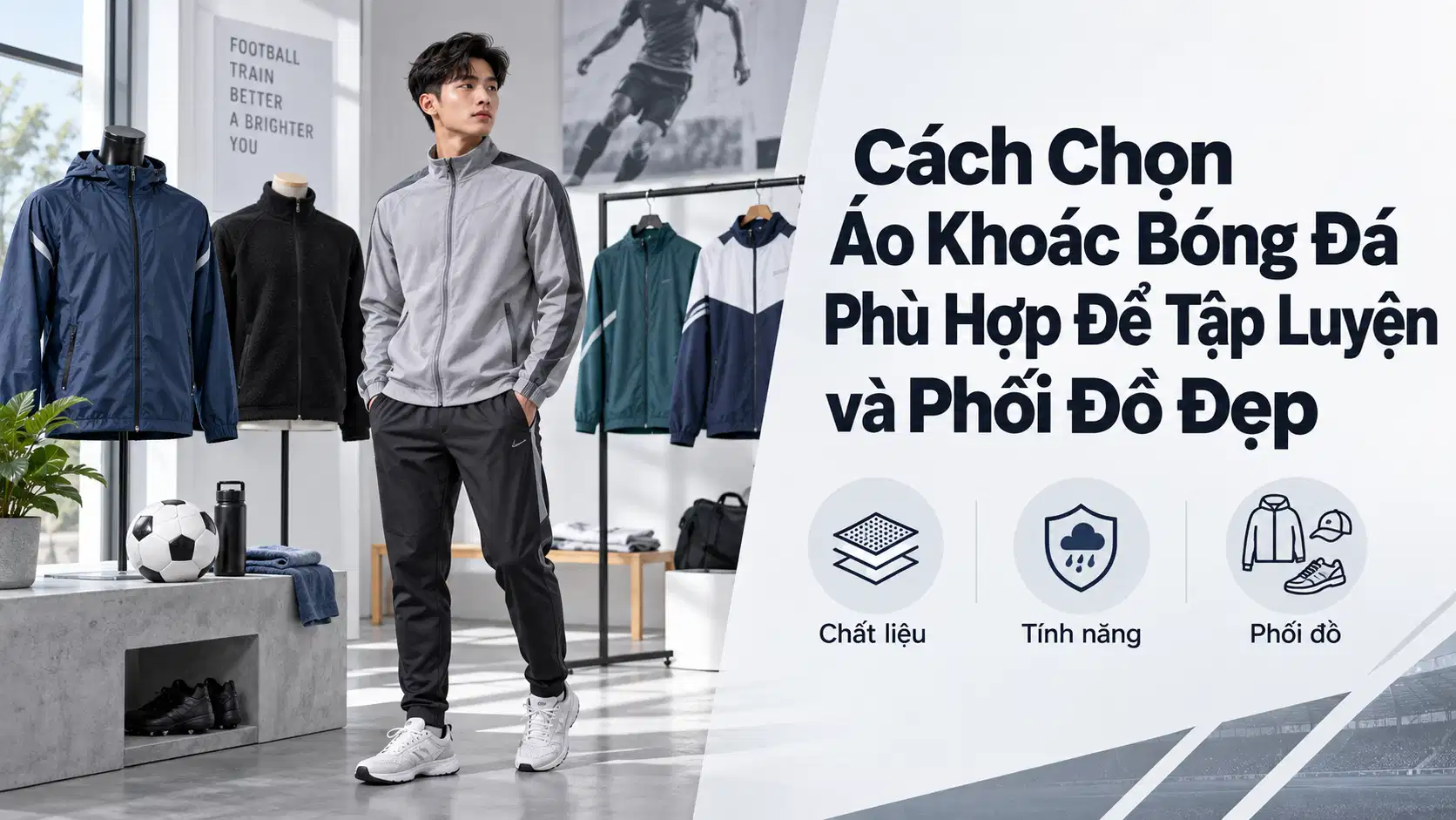 Cách Chọn Áo Khoác Bóng Đá Phù Hợp Để Tập Luyện và Phối Đồ Đẹp
