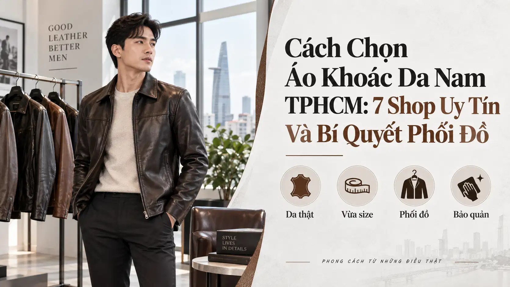 Cách Chọn Áo Khoác Da Nam TPHCM: 7 Shop Uy Tín Và Bí Quyết Phối Đồ