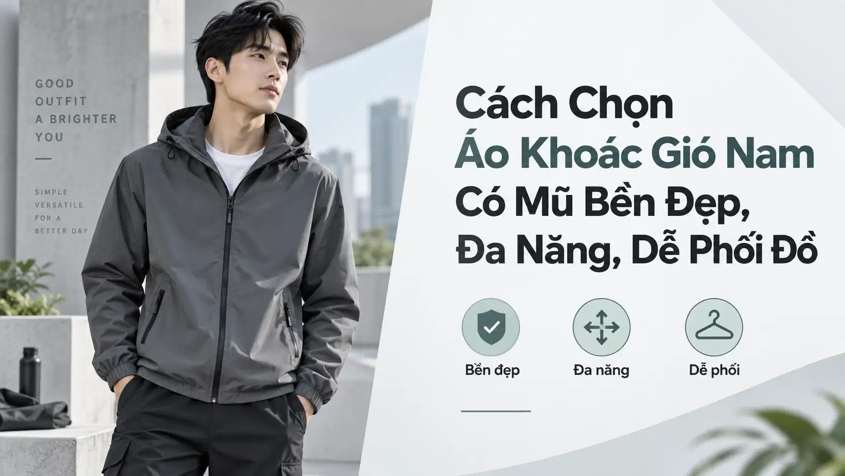 Cách Chọn Áo Khoác Gió Nam Có Mũ Bền Đẹp, Đa Năng, Dễ Phối Đồ