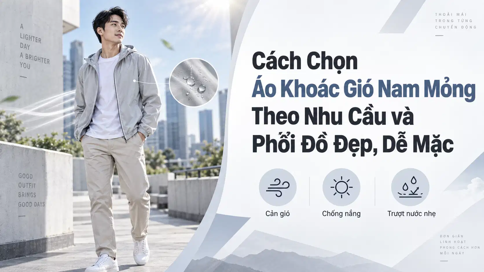 Cách Chọn Áo Khoác Gió Nam Mỏng Theo Nhu Cầu và Phối Đồ Đẹp, Dễ Mặc