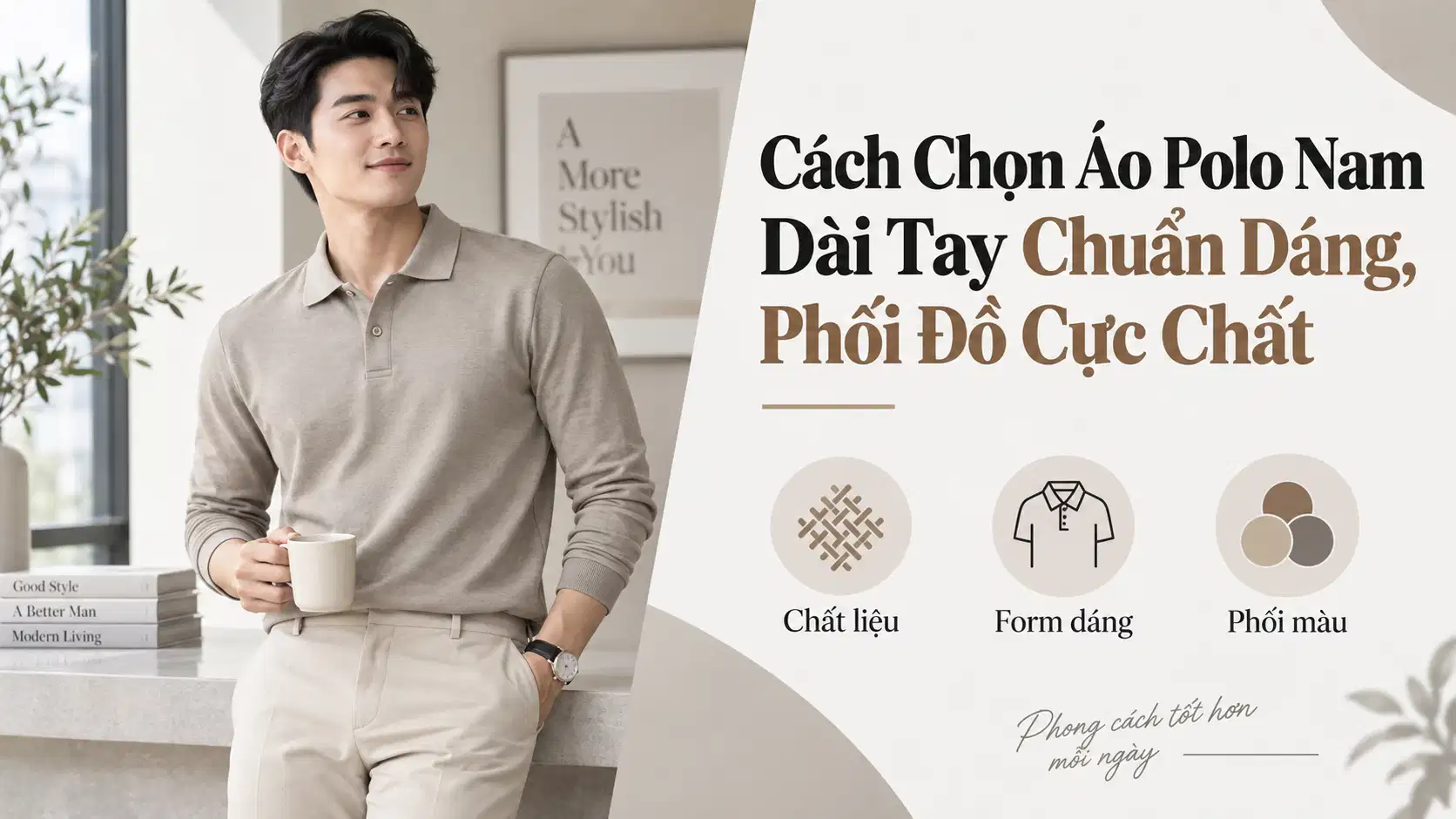 Cách Chọn Áo Polo Nam Dài Tay Chuẩn Dáng, Phối Đồ Cực Chất