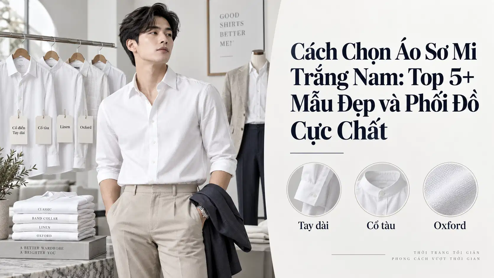 Cách Chọn Áo Sơ Mi Trắng Nam: Top 5+ Mẫu Đẹp và Phối Đồ Cực Chất