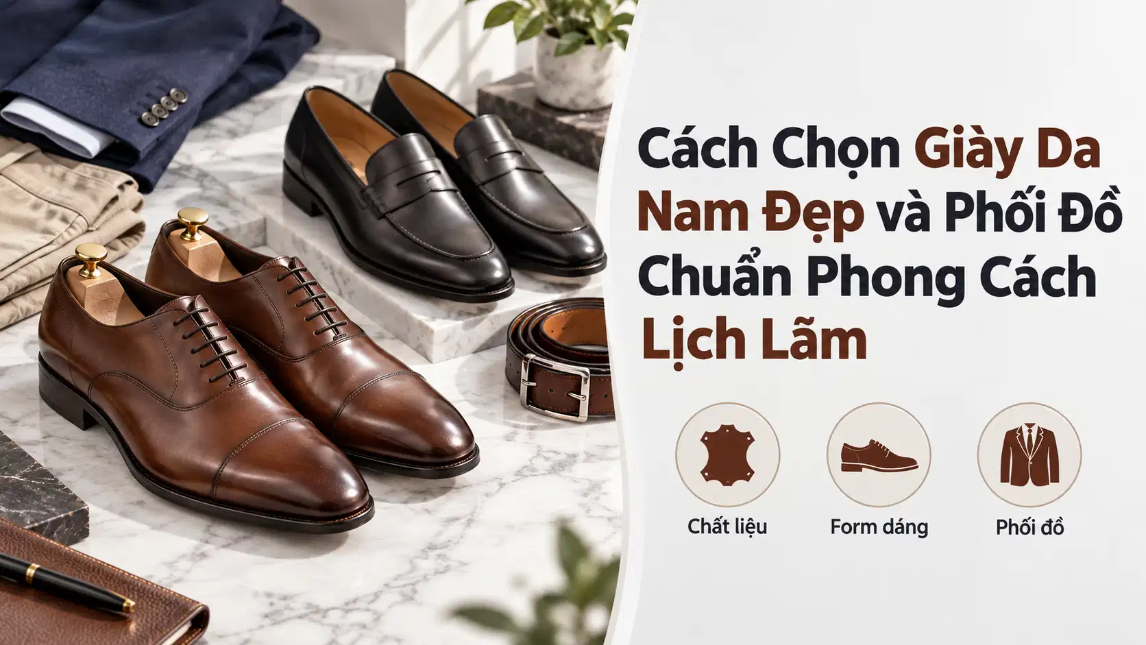 Cách Chọn Giày Da Nam Đẹp và Phối Đồ Chuẩn Phong Cách Lịch Lãm