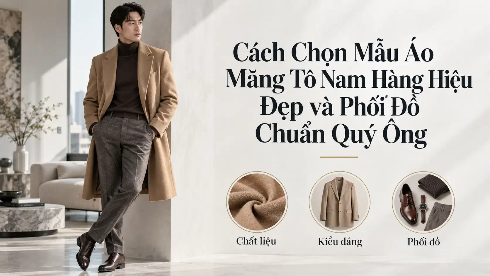 Cách Chọn Mẫu Áo Măng Tô Nam Hàng Hiệu Đẹp và Phối Đồ Chuẩn Quý Ông