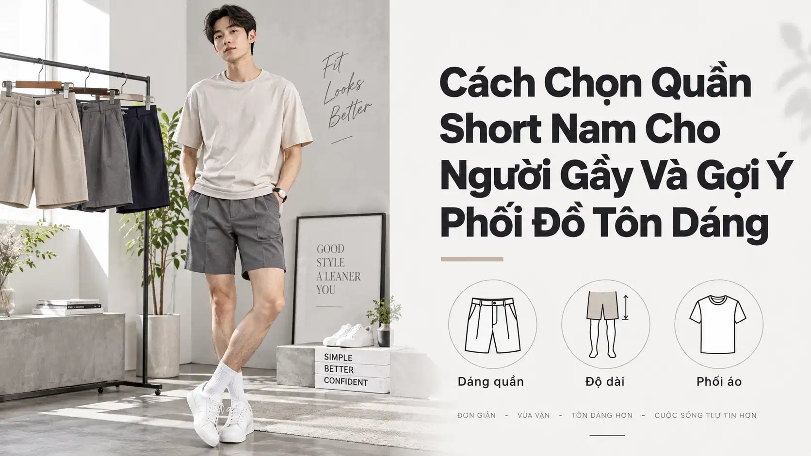 Cách Chọn Quần Short Nam Cho Người Gầy Và Gợi Ý Phối Đồ Tôn Dáng