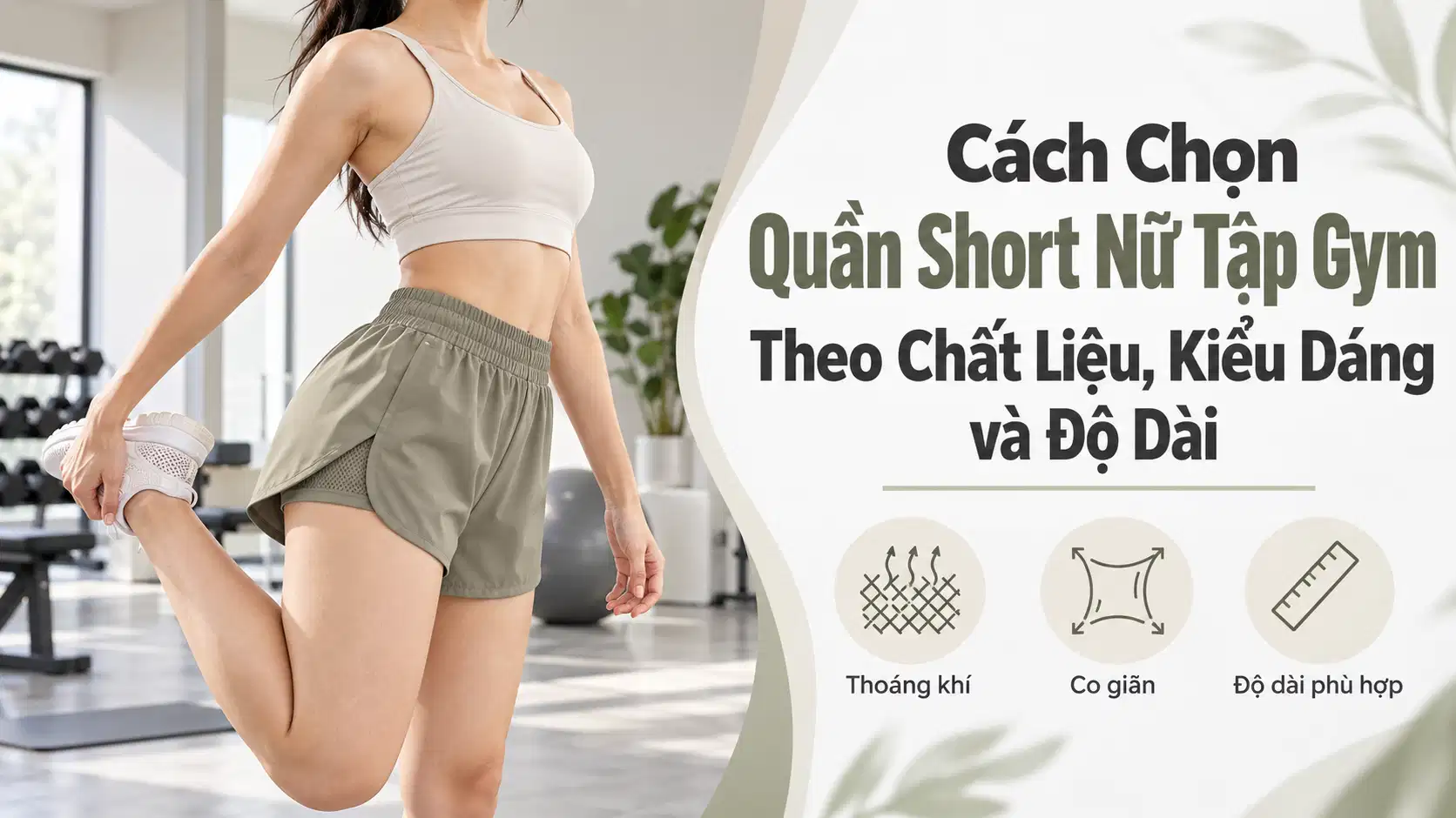 Cách Chọn Quần Short Nữ Tập Gym Theo Chất Liệu, Kiểu Dáng và Độ Dài