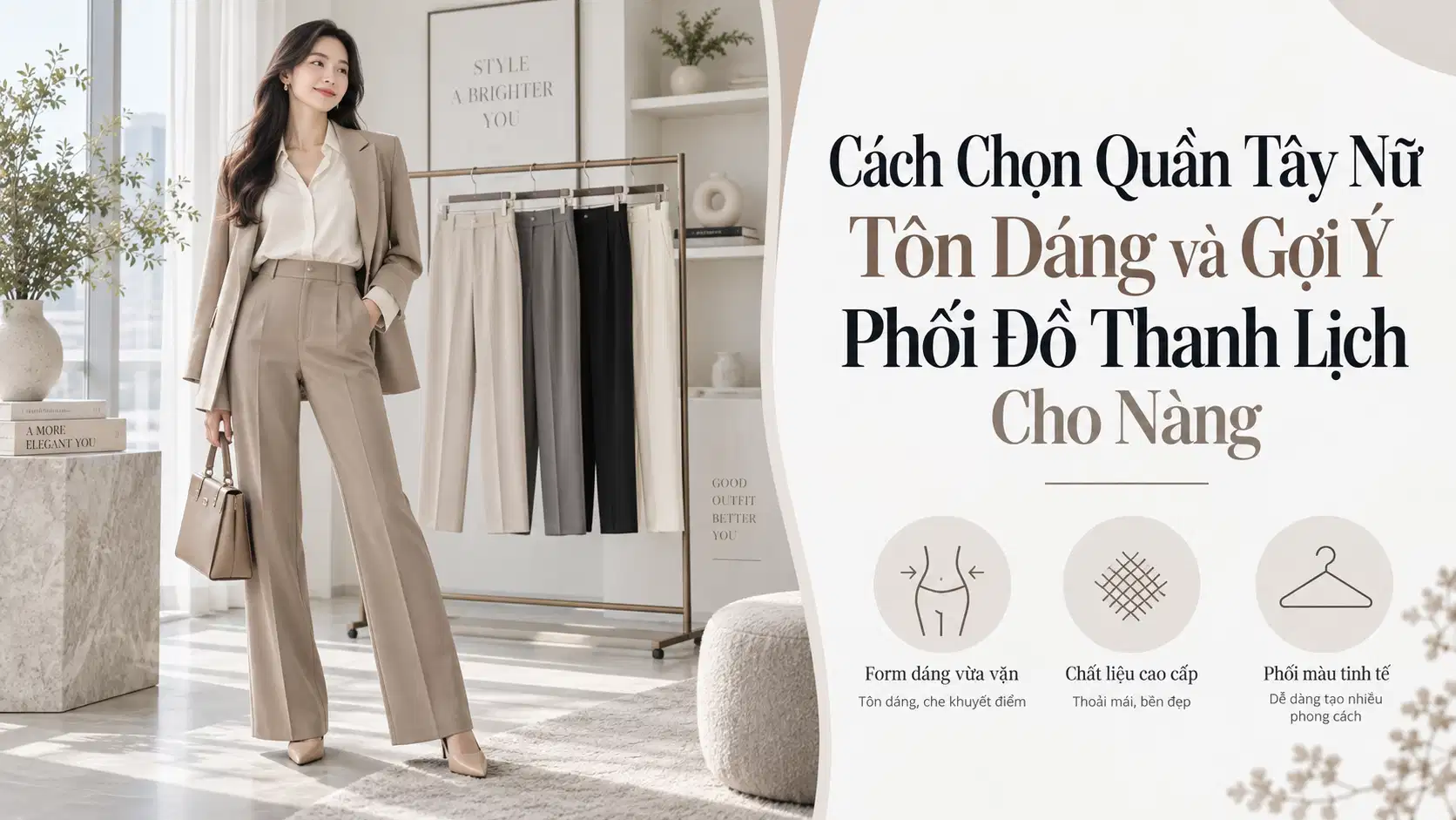 Cách Chọn Quần Tây Nữ Tôn Dáng và Gợi Ý Phối Đồ Thanh Lịch Cho Nàng