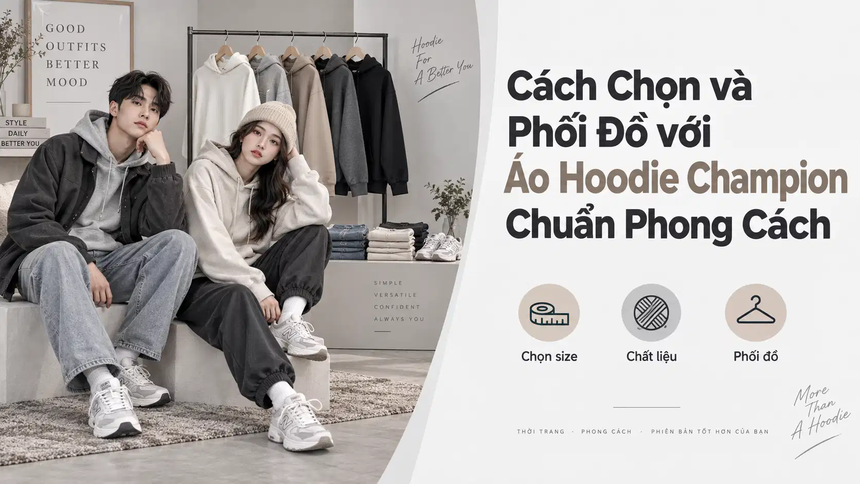 Cách Chọn và Phối Đồ với Áo Hoodie Champion Chuẩn Phong Cách