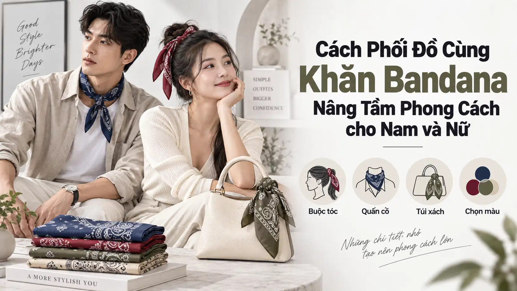 Cách Phối Đồ Cùng Khăn Bandana Nâng Tầm Phong Cách cho Nam và Nữ