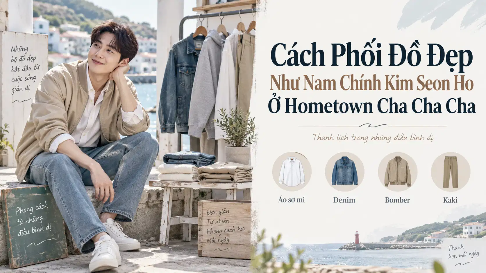 Cách Phối Đồ Đẹp Như Nam Chính Kim Seon Ho Ở Hometown Cha Cha Cha