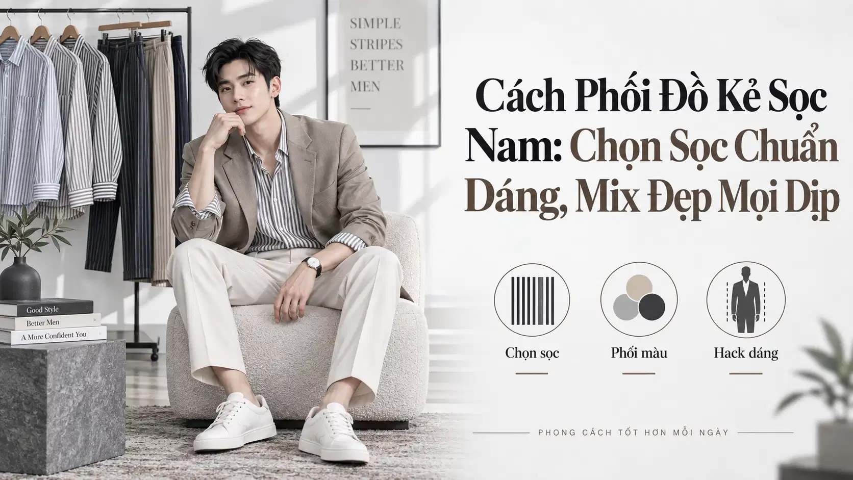 Cách Phối Đồ Kẻ Sọc Nam: Chọn Sọc Chuẩn Dáng, Mix Đẹp Mọi Dịp