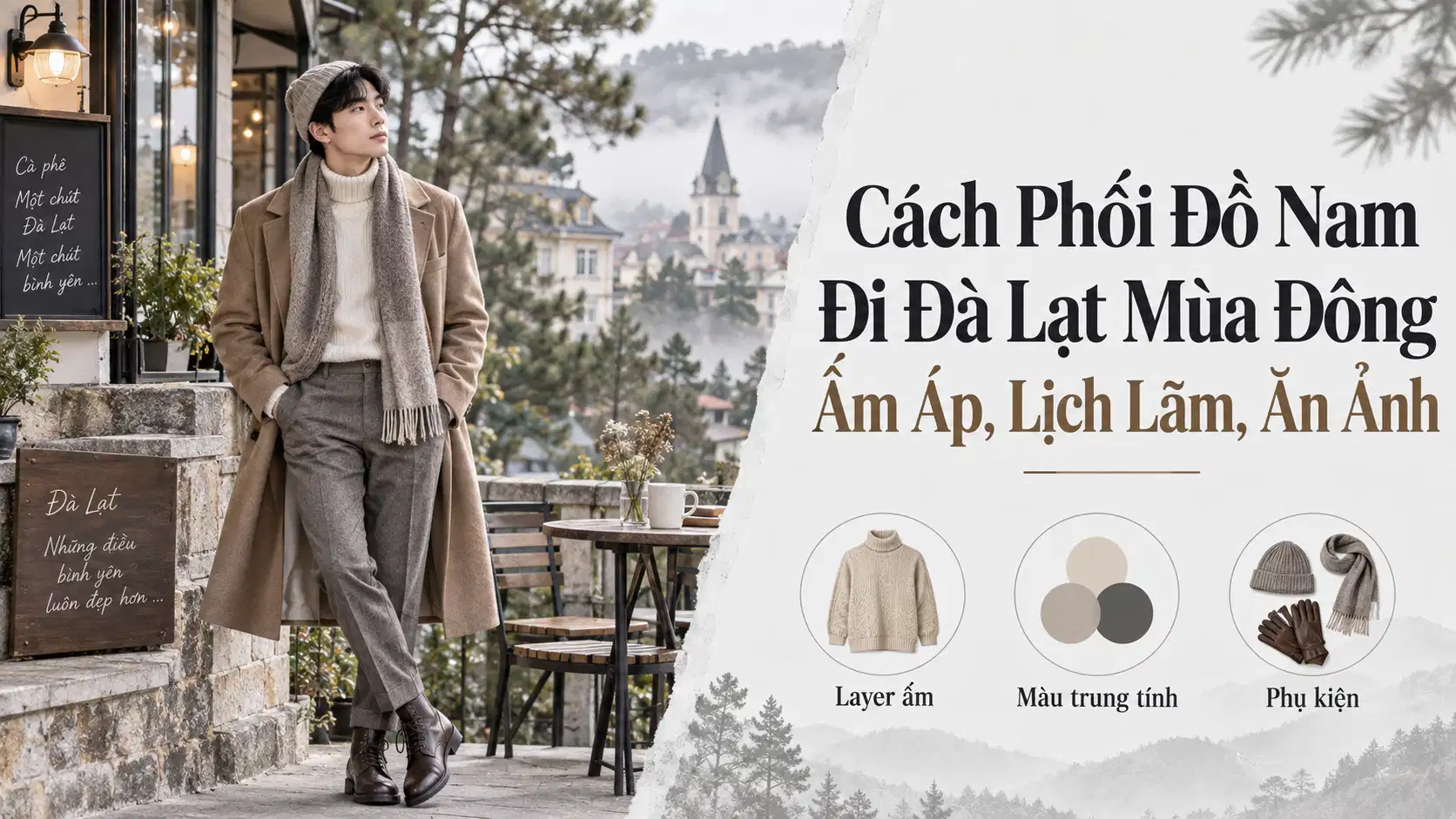 Cách Phối Đồ Nam Đi Đà Lạt Mùa Đông Ấm Áp, Lịch Lãm, Ăn Ảnh