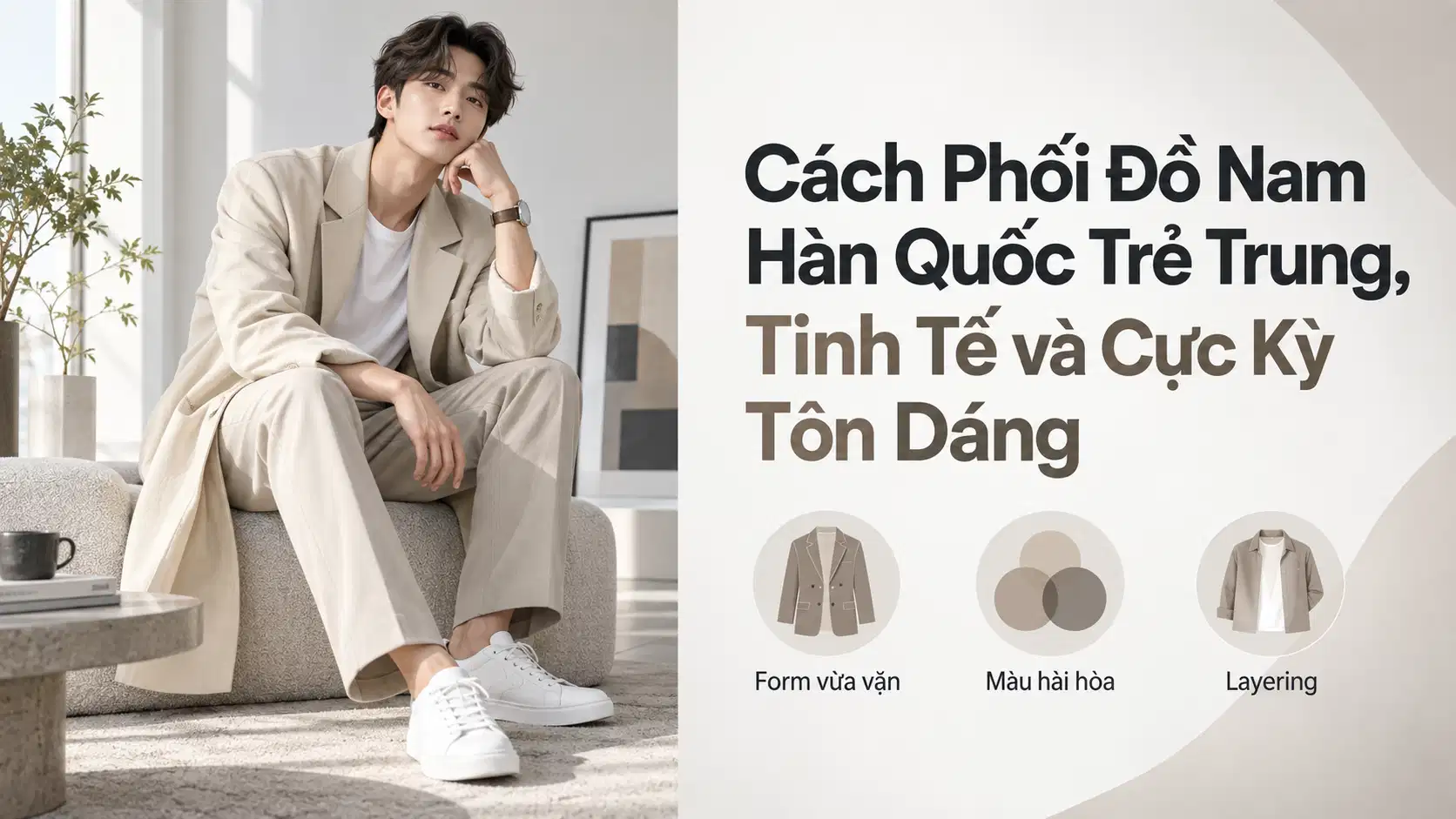 Cách Phối Đồ Nam Hàn Quốc Trẻ Trung, Tinh Tế và Cực Kỳ Tôn Dáng