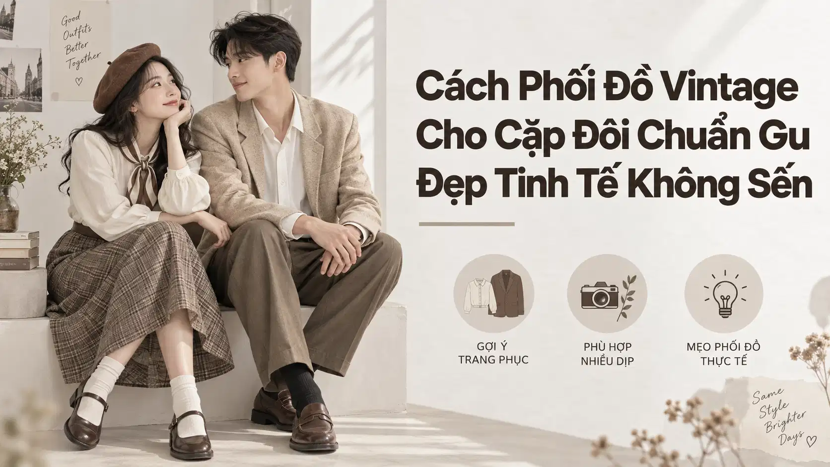 Cách Phối Đồ Vintage Cho Cặp Đôi Chuẩn Gu Đẹp Tinh Tế Không Sến