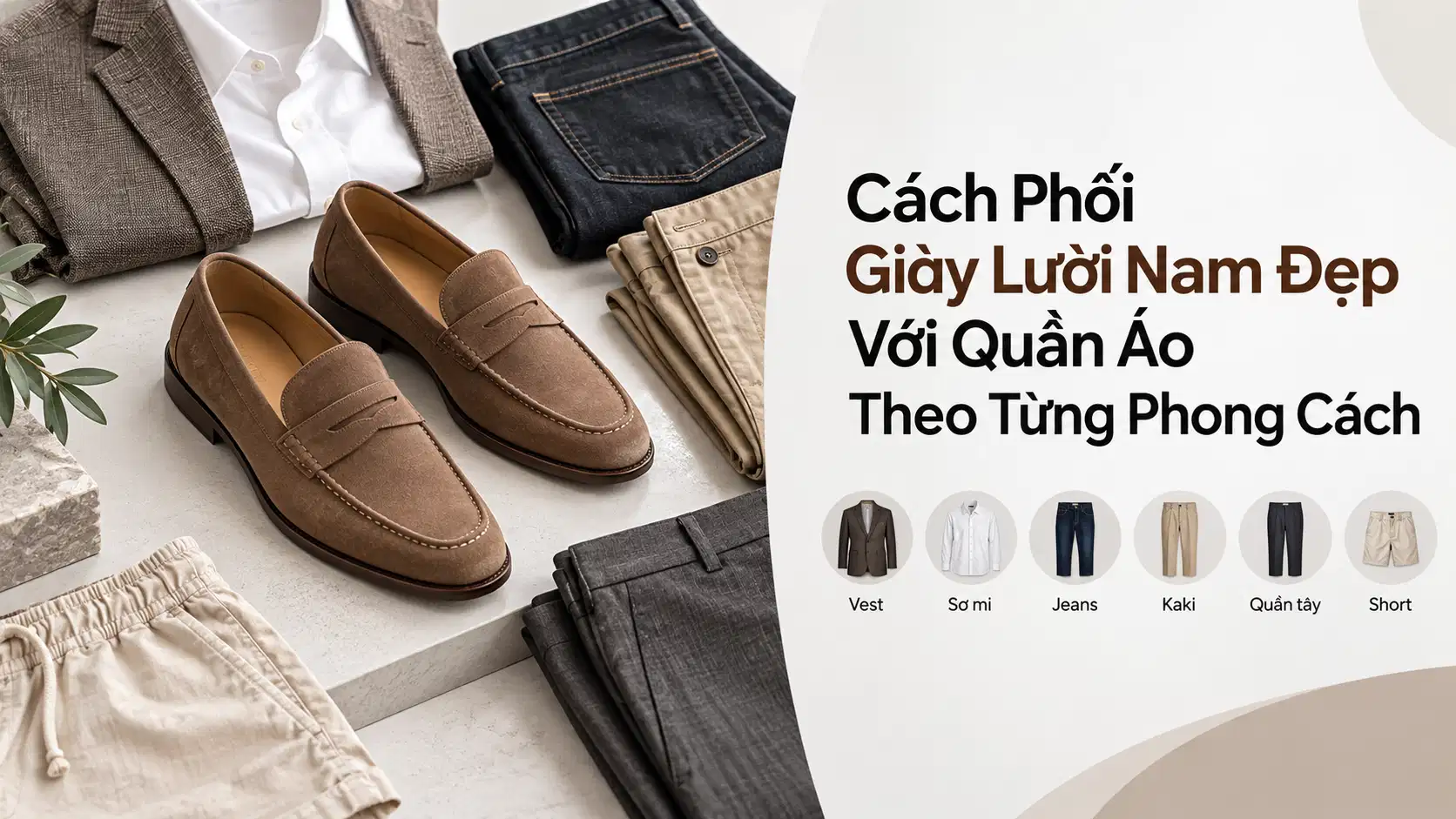 Cách Phối Giày Lười Nam Đẹp Với Quần Áo Theo Từng Phong Cách