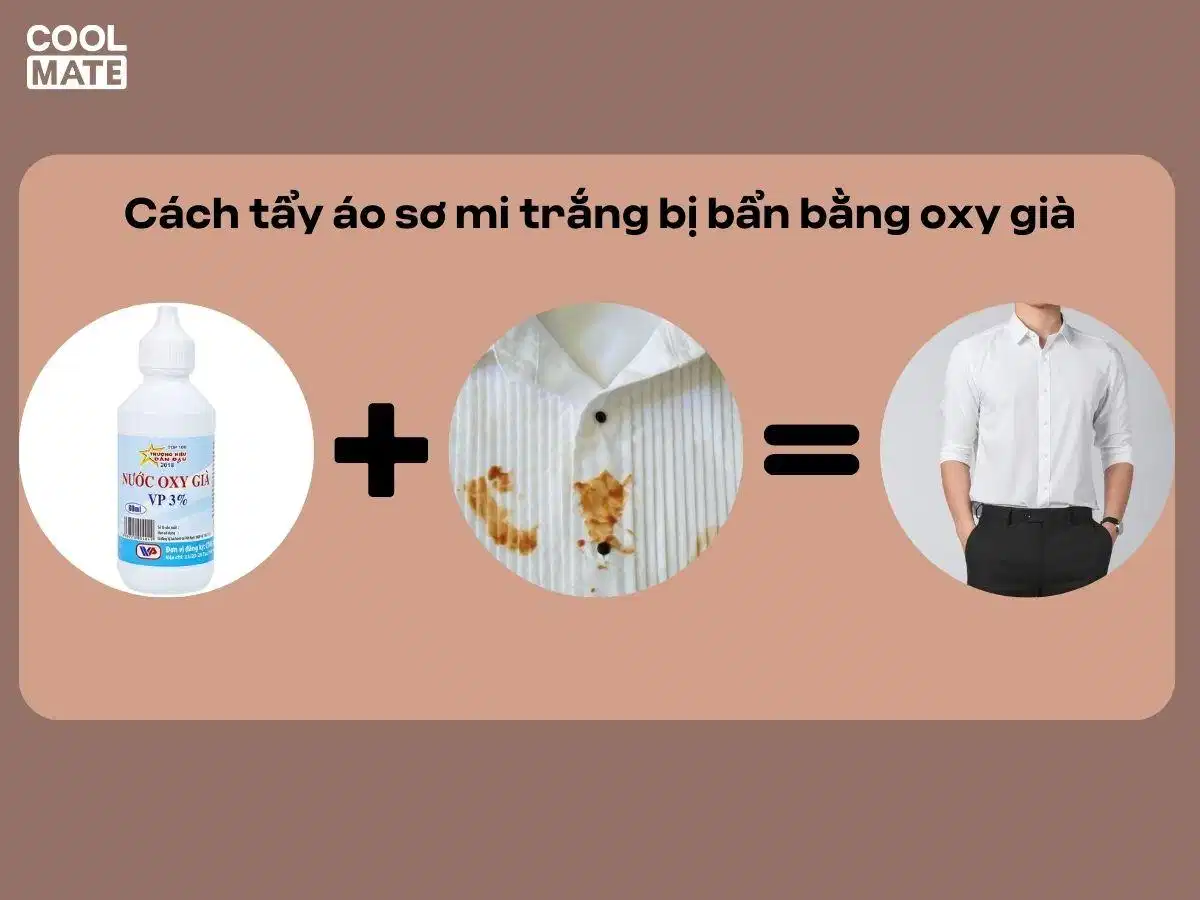 Lưu ý khi dùng oxy già cho áo sơ mi trắng