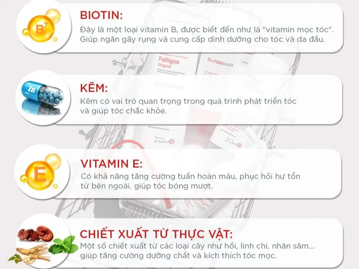 Thành phần dầu gội phù hợp cho tóc thưa yếu Các hoạt chất và thành phần hỗ trợ làm sạch nang tóc mỏng thưa