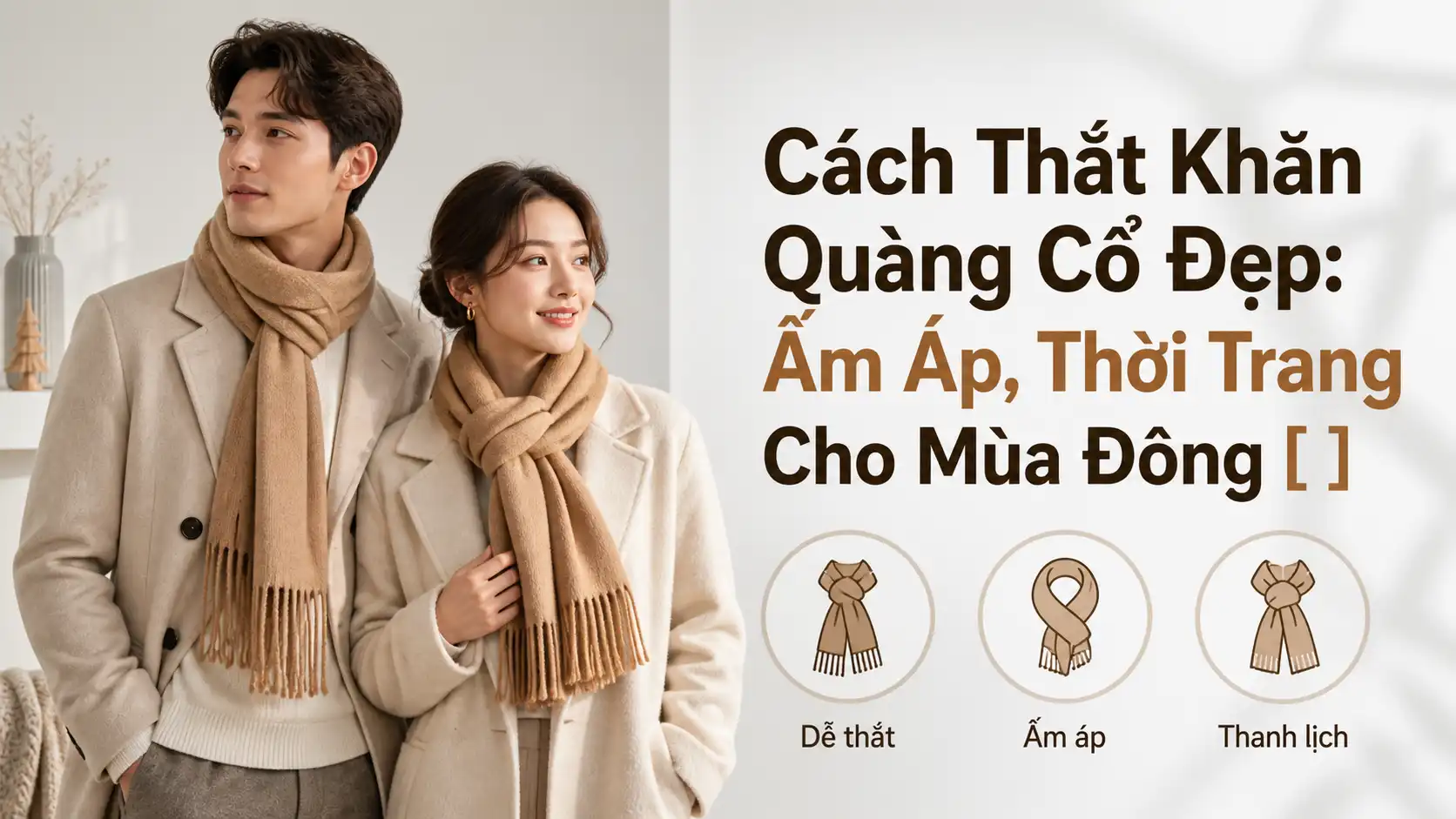 Cách Thắt Khăn Quàng Cổ Đẹp, Ấm Áp & Thời Trang Mùa Đông