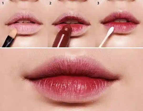 Cách thoa son môi dạng lỏng lì từng lớp mỏng