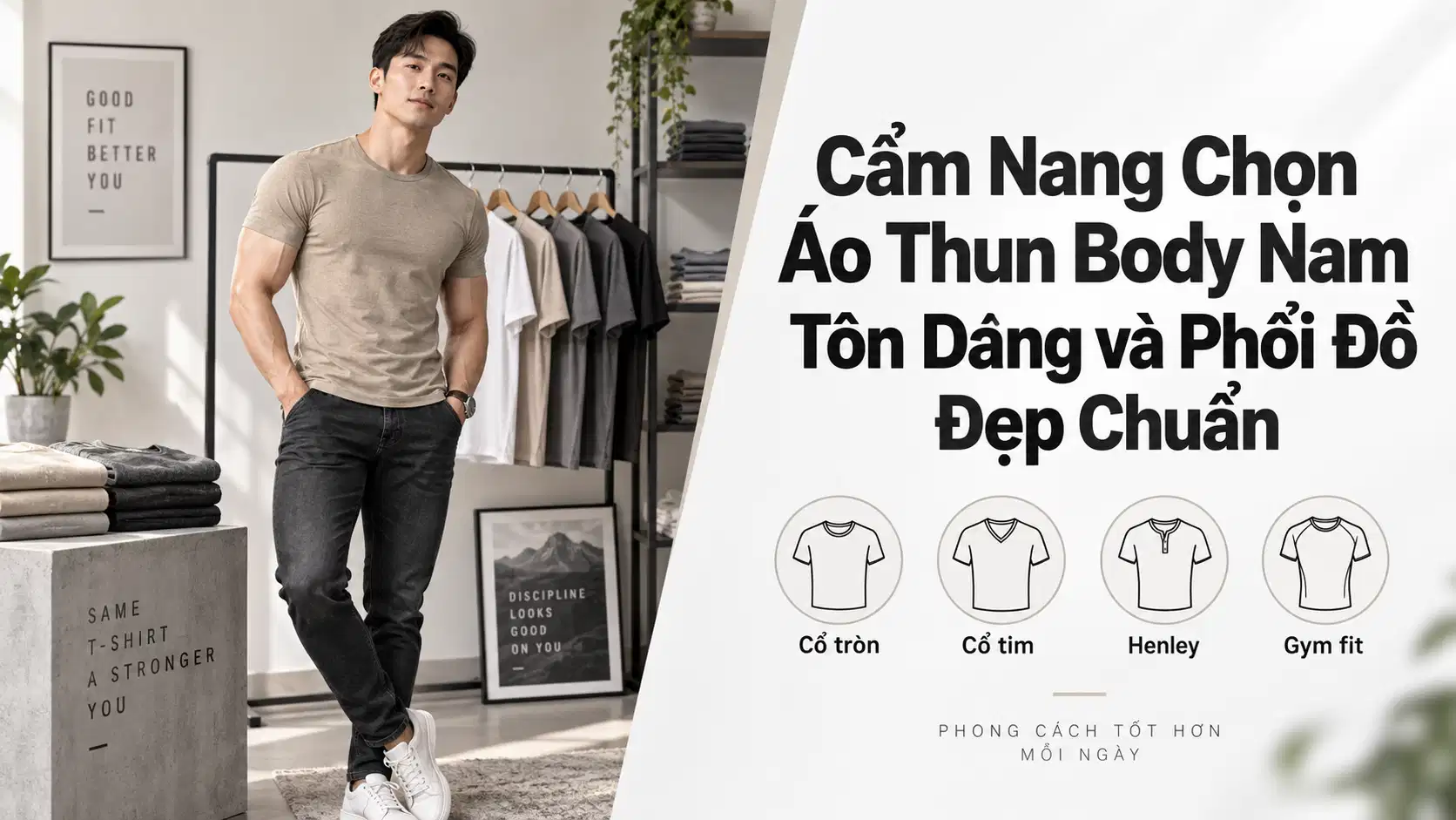 Cẩm Nang Chọn Áo Thun Body Nam Tôn Dáng và Phối Đồ Đẹp Chuẩn