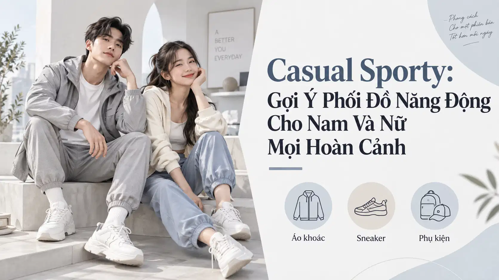 Casual Sporty: Gợi Ý Phối Đồ Năng Động Cho Nam Và Nữ Mọi Hoàn Cảnh