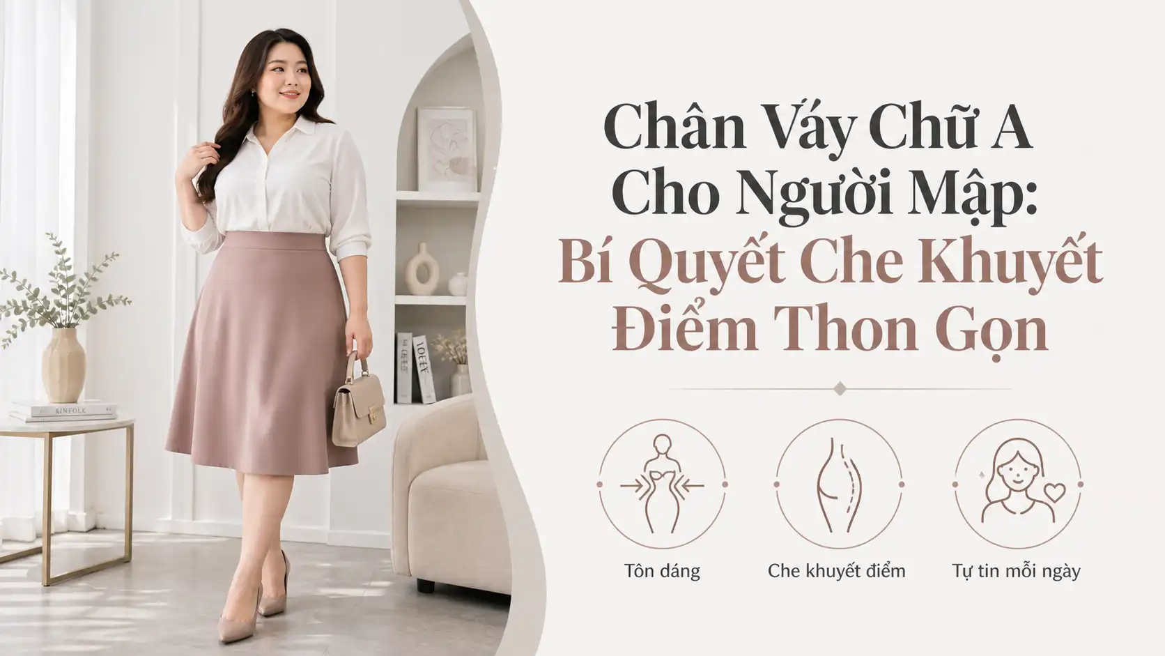 Chân Váy Chữ A Cho Người Mập Giúp Che Khuyết Điểm Thon Gọn